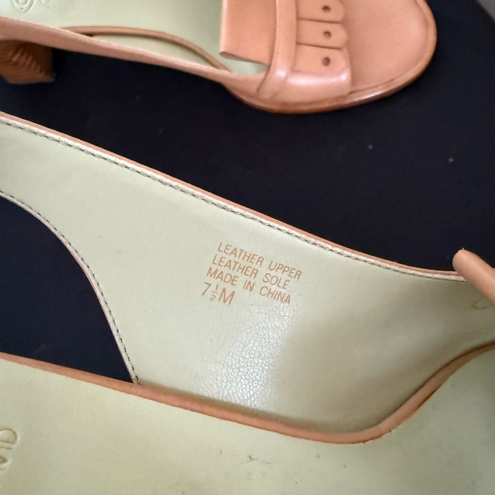 CIRCA Joan & David Leather Tan Sandals - Picture 6 of 6